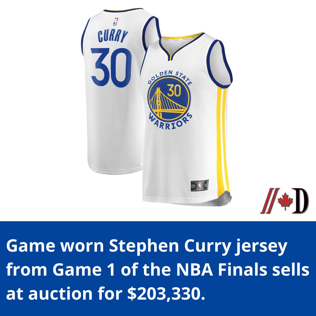 Stephen Curry collectibles market stays hot as NBA Finals Game 1 jersey  sells for $203,330 in 101-bid auction - ESPN