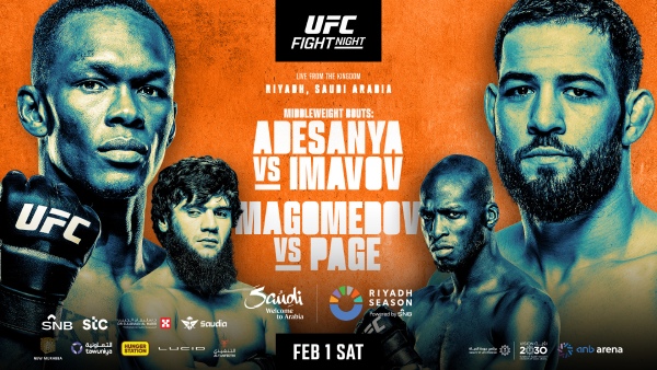 UFC Saudi Arabia: Adesanya vs Imavov